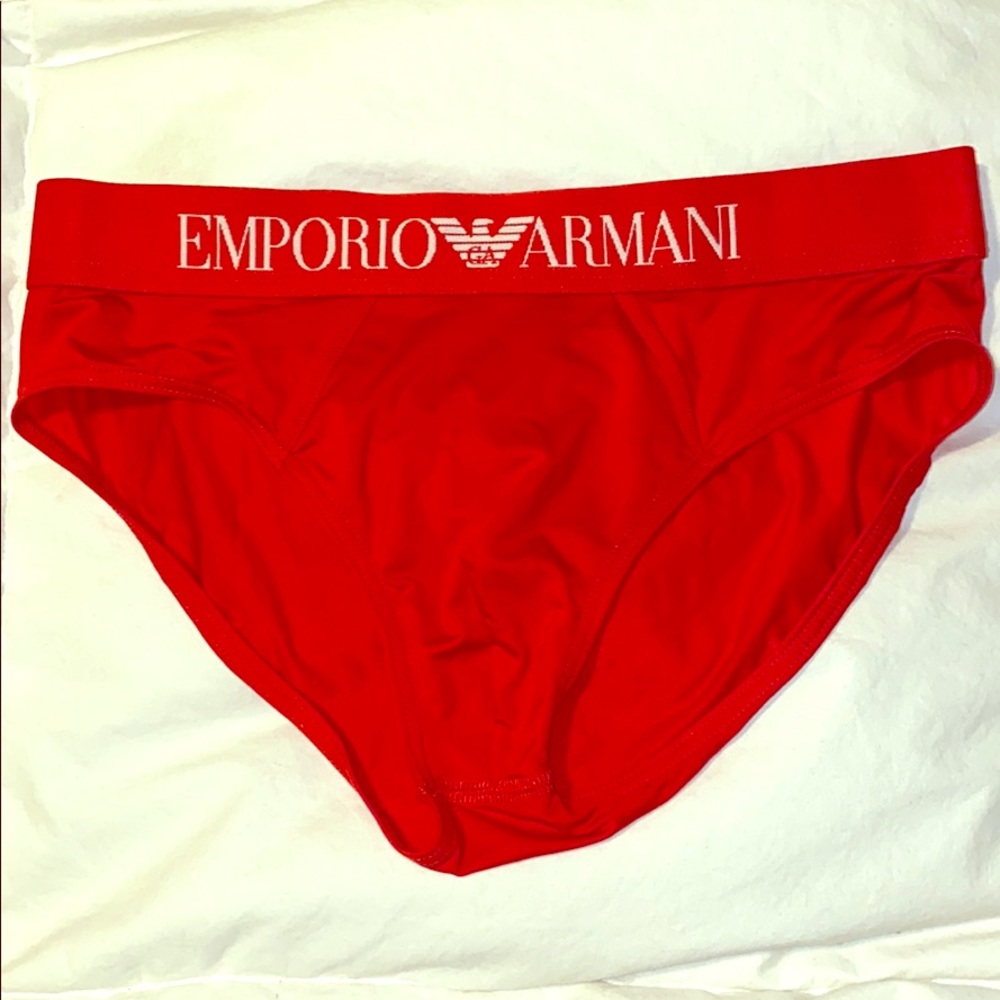 Emporio Armani Red Men’s Microfiber Underwear
